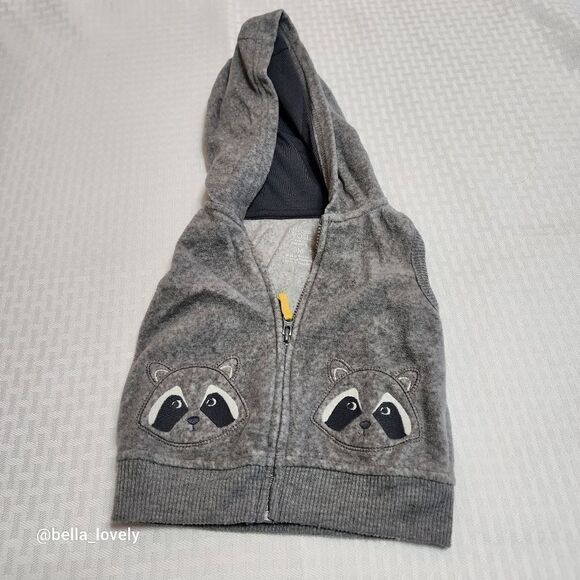 🏖 3 Months Cozy Racoon Infant Baby Winter Zipper Vest - Picture 1 of 5